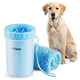 Dog Paw Cleaner, Anipaw 2-in-1 Silicone Dog Foot Cleaner with Towel, Portable Pet Paw Washer Cup for Dog/Cat Grooming with Muddy Paws, Keep Home & Car Spotless