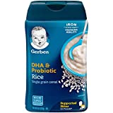 Gerber DHA and Probiotic Single-Grain Rice Baby Cereal, 8 Ounce (Pack - 1)