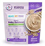 Ready, Set, Food! Organic Baby Oatmeal Cereal | Original Flavor | 15 Servings per Baby Food Pouch | 9 Top Allergens Pre-Mixed Inside (Peanut, Egg, Milk, Cashew, Almond, Walnut, Sesame, Soy, Wheat) | No-Added Sugar | Fortified with Iron