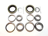 (Set of 2) WPS 3500# Trailer Axle Bearing Kit L68149 L44649 Grease Seal 10-19 I.D. 1.719'' for #84 Spindle