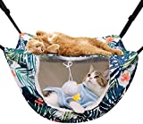Cat Cage Hammock, Double Layer Soft Plush Hanging Pet Bed, Suitable for Indoor Cats Kitten Ferret Hamster Rabbit or Small Animals, 2 Level Comfortable Hammock Bed for Spring/Summer/Winter