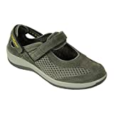 Orthofeet Orthopedic Shoes for Women - Ideal for Heel and Foot Pain Relief. Therapeutic Design with Arch Support, Arch Booster, Cushioning Ergonomic Sole & Extended Widths - Sanibel Grey