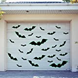 16 Piece Halloween Garage Door Magnets Halloween Bats Magnets Decoration Halloween Skeletons Refrigerator Magnets Halloween Spiders Garage Door for Garage Door, 4 Sizes, Luminous (Bats)