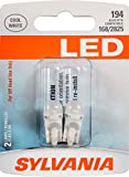 SYLVANIA - 194 T10 W5W LED White Mini Bulb - Bright LED Bulb, Ideal for Interior Lighting - Map, Dome, Cargo and License Plate (Contains 2 Bulbs)