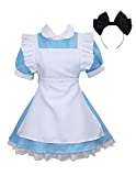 Colorful House Women's Cosplay Outfit Blue Dress Maid Fancy Dress Costume (Medium, Blue (Style 1))