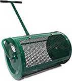 Landzie Lawn & Garden Spreader with Upgraded Side Clasps - 24" x 17" Inch Peat Moss Spreader and Compost Spreader - Heavy Duty Metal Mesh Basket Push Spreader