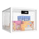 Medicine Lock Box for Safe Medication Storage, Large Refrigerator Lockable Boxes for Food Storage Safe, Phone Jail/Tablet Locker Containers for Home/Office (Clear)