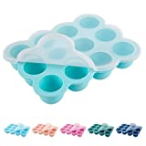 Baby Food Storage Container -12 Cup Silicone Baby Food Freezer Tray with Transparent Cover, Food Grade Silicone,Perfect Food Container for Homemade Baby Food,Fruit Purees&Vegetables (Light Green)