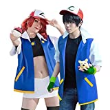 Laahoem Unisex Trainer Hoodie Anime Cosplay Costumes Jacket Gloves Hat Set Blue M