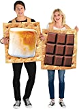 Party City S'Mores Snack Couple Halloween Costume, Adults Standard Size, Chocolate and Marshmallow Graham Cracker Tunics