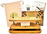 Tofu Press By Grow Your Pantry - Bamboo Wooden Design with a Stainless Steel Screw System - Bonus Tote Bag for Storage and Ebook Guide.