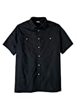 KingSize Men's Big & Tall Short-Sleeve Pocket Sport Shirt - Big - 5XL, Black