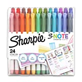 Sharpie S-Note Creative Markers, Highlighters, Assorted Colors, Chisel Tip, 24 Count