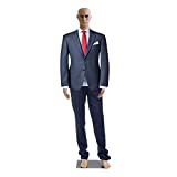 Mannequin Torso Manikin Dress Form Male 73" Adjustable Detachable Realistic Full Body Mannequin Model Display with Metal Base Plastic Head Turns Poseable Adult Dummy Mannequin Stand