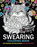 Swearing Coloring book: An Adult coloring book : Cat design with swear word and flower