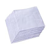 Men's Pure White 100% Cotton Handkerchief