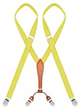 AYOSUSH Women's Y Back with 4 Metal Clip Elastic Suspenders Yellow Ladies Outfit