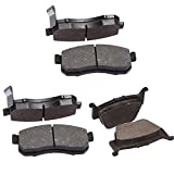 Hoypeyfiy Semi-Metallic Front Rear Brake Pads Replacement For Honda Pioneer 700 2014-2017