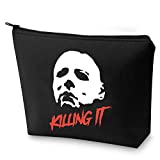 ZJXHPO Michael Halloween Myers Horror Movie Lover Gift Killing It Zipper Pouch Makeup Bag (Michael Myers)