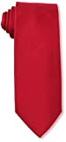 Tommy Hilfiger Men's Solid Tie, Red, One Size