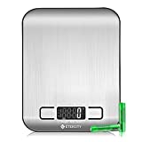 Etekcity Food Kitchen Scale, Digital Grams and Ounces for Weight Loss, Baking, Cooking, Keto and Meal Prep, LCD Display, Medium, 304 Stainless Steel