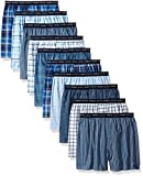 Hanes Men's Tagless Boxer with Exposed Waistband  Multipack, Assorted 10-Pack, Large