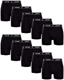 IZOD Mens Underwear  Cotton Boxer Briefs with Functional Fly (10 Pack), Black, Size Med