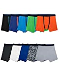 Fruit of the Loom Big Breathable Boxer Briefs, Boy-10 Pack-Cotton/Micro Mesh, Medium