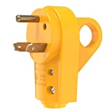 Kohree RV Replacement Plug 30 Amp Male, 125V RV Receptacle Plug, Heavy Duty RV Electrical Camper Plug Adapter with Ergonomic Grip Handle, Yellow