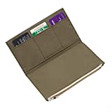 Moterm Canvas Zipper Pocket for Travelers Notebook, 1 Insert Pouch Refill for TN Accessories Standard Size Paper Card Holder Storage Bag (Olivegreen)