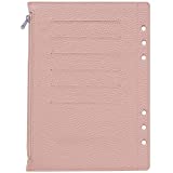 Moterm Zipper Flyleaf for A5 Organiser - with Card Slots (Pebble-Dusty Rose)