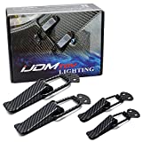 iJDMTOY Set of 4 Black Carbon Fiber Finish Fender Bumper/Hood Quick Release Lock Clips, Universal Fit For Any Cars