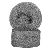 JINGTONG 26 Feet Steel Wool Fill Fabric, Steel Wool Blend Hardware Cloth Gap Blocker for Holes Wall Cracks Vents in Garden House Garage (2 Rolls)