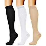 CHARMKING Compression Socks for Women & Men Circulation (3 Pairs) 15-20 mmHg is Best Athletic for Running, Flight Travel, Support, Cycling, Pregnant - Boost Performance, Durability (S/M, Multi 02)