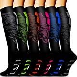 6 Pack Copper Compression Socks for Women and Men Circulation-Best Support for Medical, Running,Nursing,Athletic