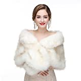 Decahome Faux Fur Shawl Wrap Stole Shrug Winter Bridal, Mpj13, Size Medium