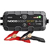 NOCO Boost Sport GB20 500 Amp 12-Volt UltraSafe Lithium Jump Starter Box, Car Battery Booster Pack, Portable Power Bank Charger, and Jumper Cables for up to 4-Liter Gasoline Engines