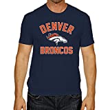 Team Fan Apparel NFL Gameday Adult Pro Football T-Shirt, Lightweight Tagless Semi-Fitted Football T-Shirt (Denver Broncos - Blue, Adult Large)