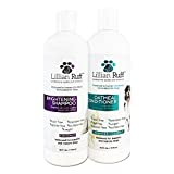 Lillian Ruff Brightening Shampoo & Oatmeal Conditioner Set for Dogs  Safe for Cats - Tear Free Coconut Scent with Aloe for Normal, Dry & Sensitive Skin