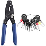 Hilitchi Professional Crimper Tools Wiring Harness Crimping Set for Delphi Packard Weather Pack Terminals and Metri-Pack Connectors with Electrical Wiring Crimp Connectors Auto Terminals PinExtractor