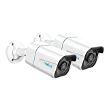 REOLINK 4K Outdoor Cameras for Home Security, Surveillance IP PoE Camera, Smart Human/Vehicle Detection, Work with Smart Home, Timelapse, Up to 256GB Micro SD Card Supported, RLC-810A (Pack of 2)