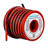 BNTECHGO 14 Gauge Silicone Wire Spool Red and Black Each 20ft Flexible 14 AWG Stranded Copper Wire