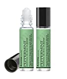 Peppermint Essential Oil Roll On, Pre-Diluted 10ml (Pack of 2). Premium Quality, Therapeutic Grade Topical Ready Aromatherapy Oil