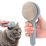 Cat Brush, Cats Pet Grooming Dematting Dog Comb for Shedding Remove Undercoat Mats Hair Pet Massage-Self Cleaning Slicker Brushes for Dogs Cats Grooming Brush Tool Pet Supplies Improves Circulation