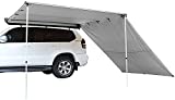 DANCHEL OUTDOOR Car Side Awning 6.5x10ft with 10'Wx6.5'L Side Extension, Rooftop Awning for SUV Overlanding Gray