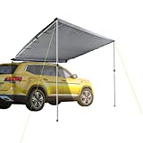 Yescom 7.6'x8.2' UV50+ Car Side Awning Rooftop Pull Out Tent Shade Shelter PU2000mm for Outdoor Camping SUV Travel Grey