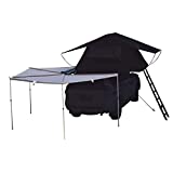 DANCHEL OUTDOOR 270 Car Camper Awning for Offroad, Rooftop Tent for SUV Trucks Overland Tent Shelter,Driver Side (Gray, Rad. 6.5ft Left)