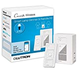 Lutron Casta Wireless Single-Pole/3-Way Smart Lighting Lamp Dimmer and Remote Kit | P-PKG1P-WH | White