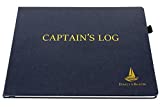 Direct 2 Boater Captain's Log Book - Elegant Blue Boat Journal Hard Bound with Place Marker & Pen Holder, 100 Pages - Ideal Boat Journal/Sailing Notebook, Boater Gift