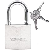 Steel Padlock with Keys (Heavy Duty Security) Safely Lock Interior or Exterior Gates, Sheds, Lockers, Bikes, Tool Box, or Containers. Includes 3 Master Keys